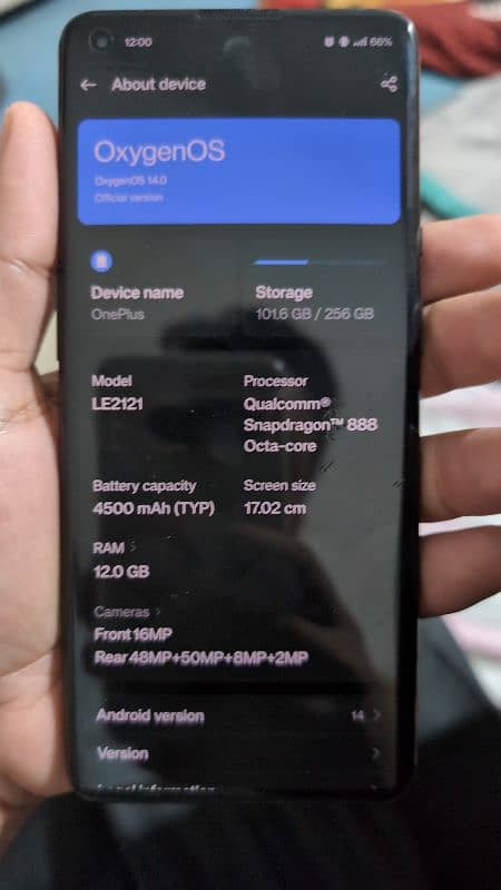 OnePlus 9pro PTA 12/256 3