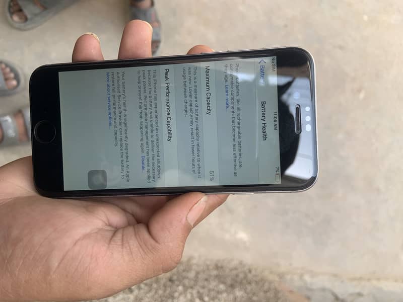 I phone 6 non pta panal origanl ha battery health 51 1