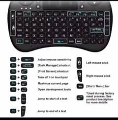 mini keyboard with touch pad.