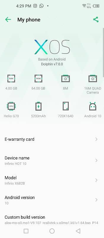 Infinix Hot 10 all ok phone (exchange possible ) contect 03335213061 3