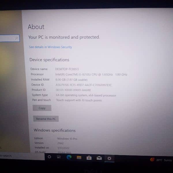 Dell i5,8th Touch 3