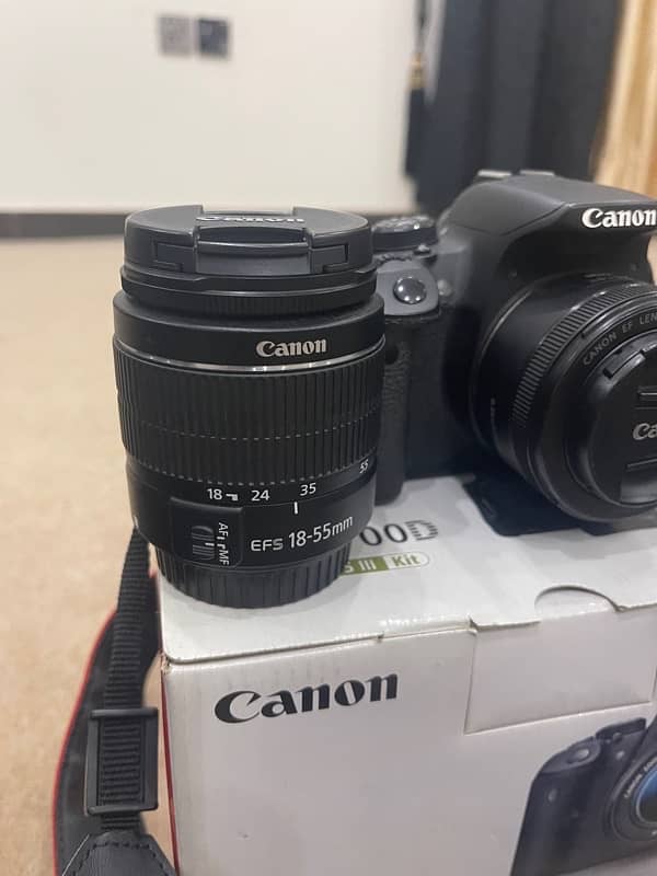 canon camera 700d dslr 50mm lens 18-55mm lens tripod stand camera bag 11