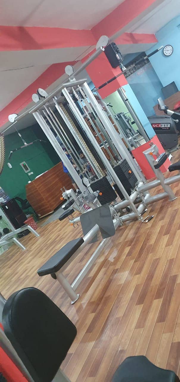 Weight Plates|Dummbells|Four Station|Full Gym setup|Treadmill 1