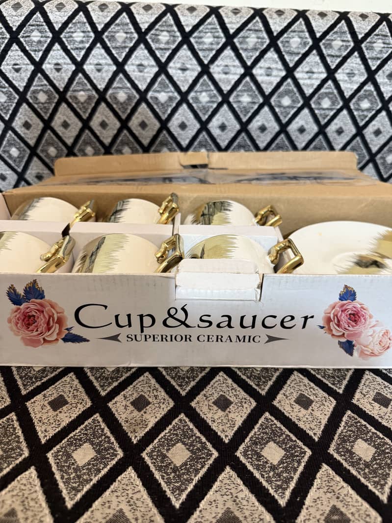 Tea Set Cups and Saucer's 6 pcs Set Imported 4