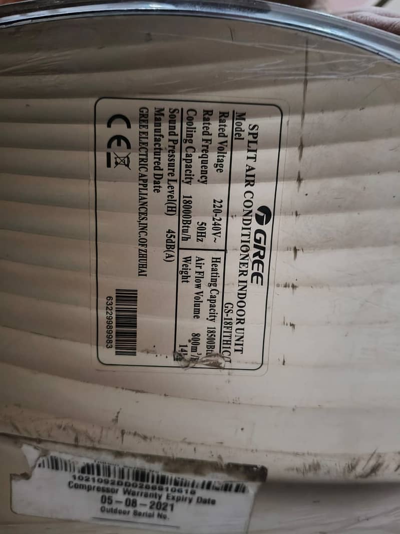 Gree fairy 1.5 ton dc inverter G90uc year warranty(0306=4462/443)supe 5