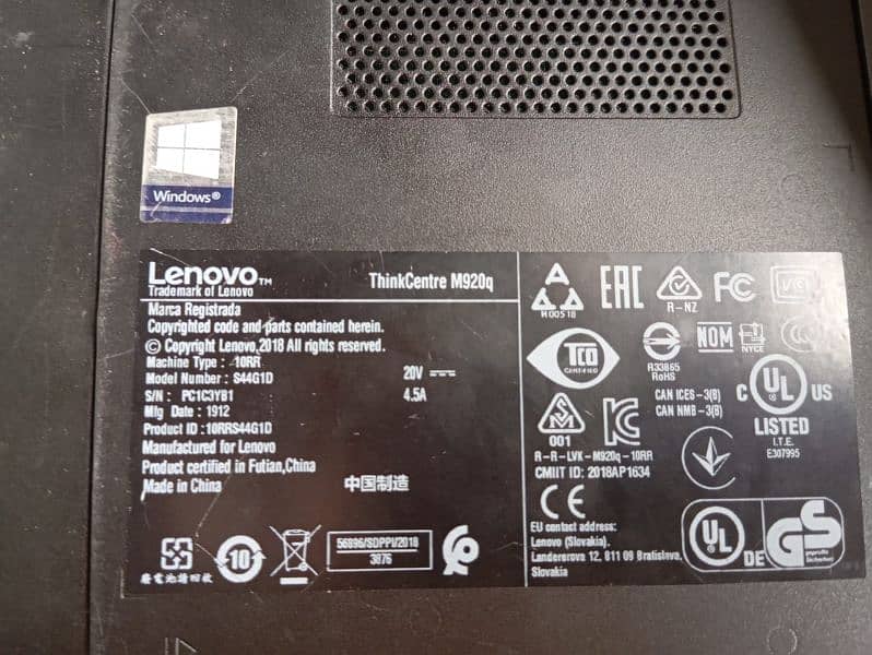 Lenovo tiny PC i3 9th gen 16GB ram 256nvme and 500GB SSD 5