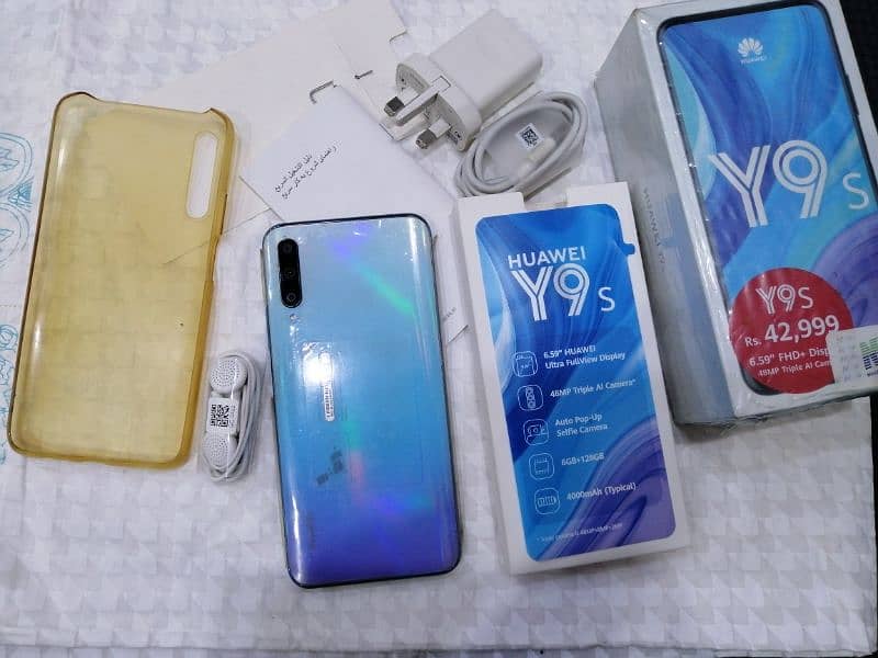 Huawei y9s pop up camera 6gb ram 128gb rom 2