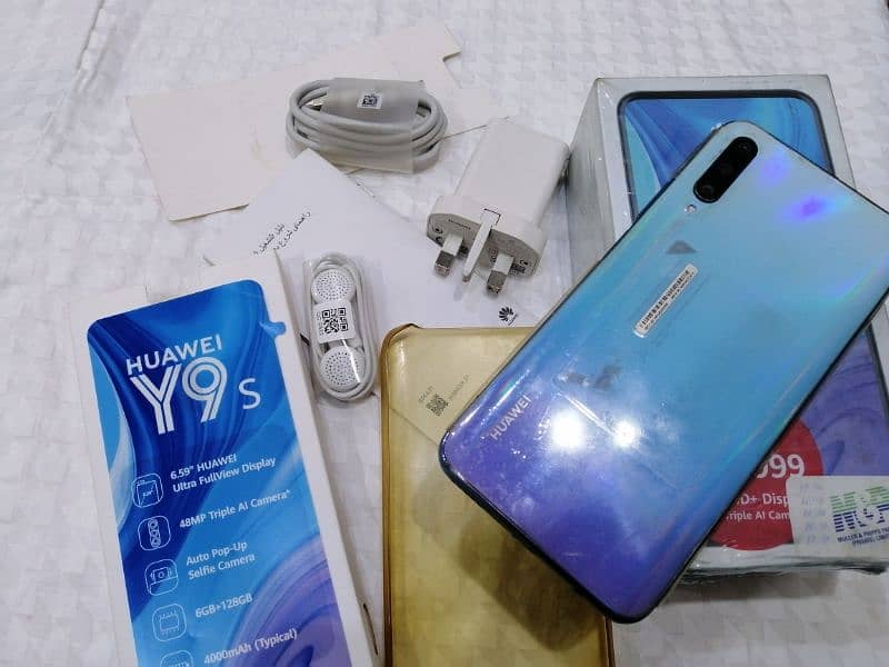 Huawei y9s pop up camera 6gb ram 128gb rom 3
