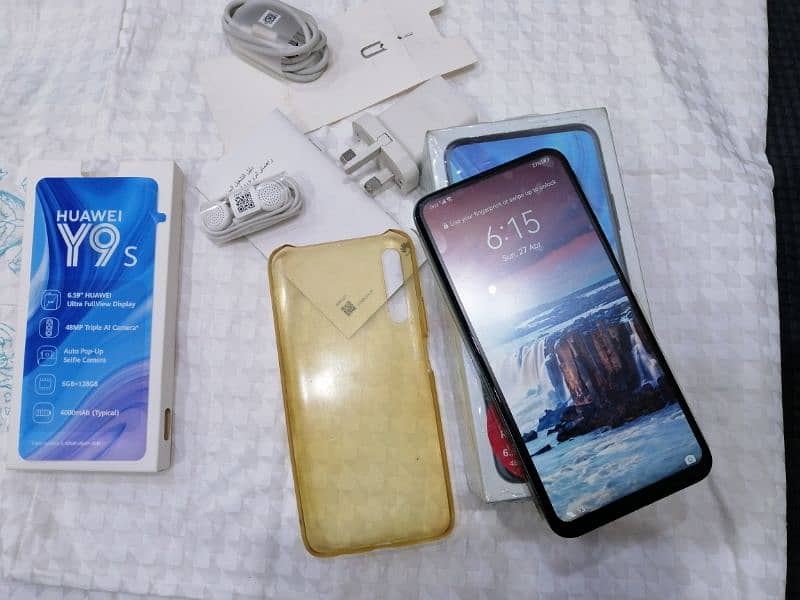 Huawei y9s pop up camera 6gb ram 128gb rom 7