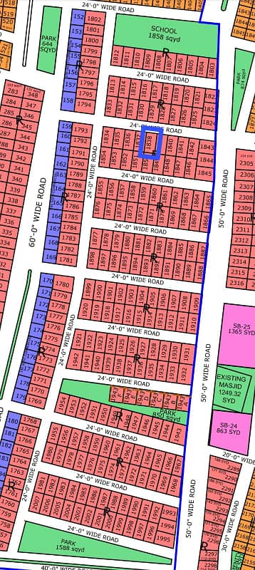 R-1838, 120 Sq Yard, Gold Block 2