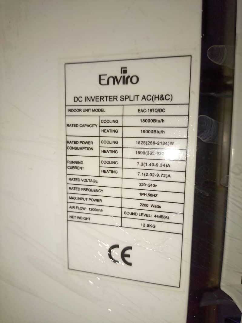 Enviro 1.5 ton dc inverter E011UC (0306=4462/443)superbbset 4