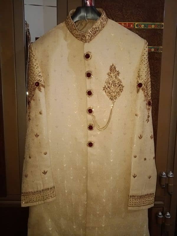 golden color sherwani 0
