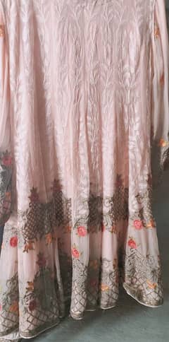 3 piece embroidery stitched Article in chiffon fabric