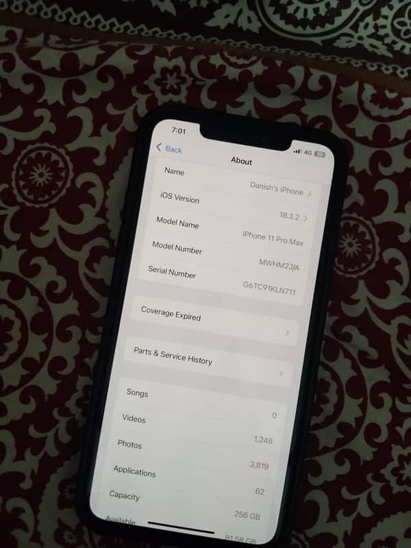 Urgent Sale Iphone 11 Pro Max 256 GB 2