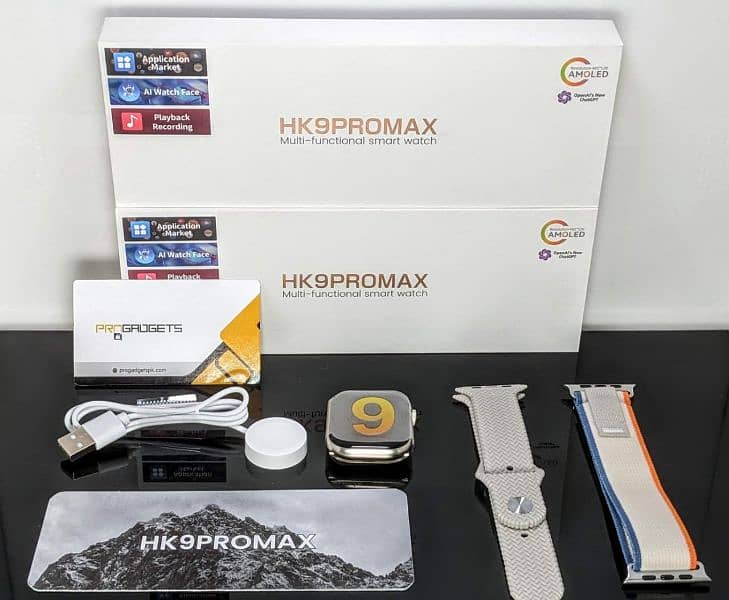 Hk9 Pro 2nd Gen Original AMOLED Display| 90Hz refresh rate Apple watch 4