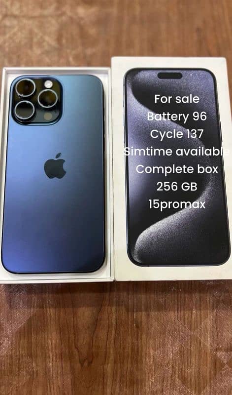 iphone 15 pro max, non pta 256gb factory unlock 0