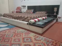 Double bed king size and dressing and TV table