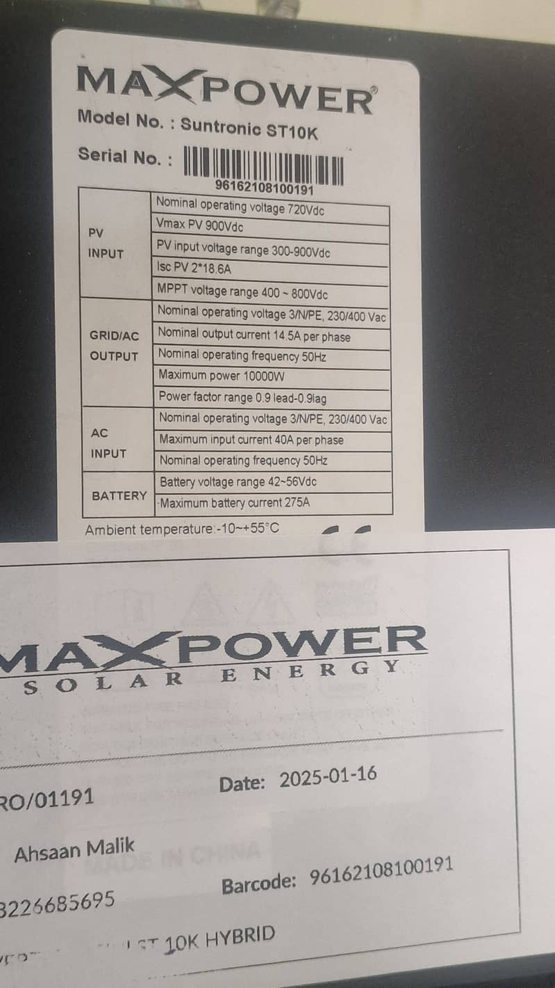 10kv 3 phase hybrid power Max 2