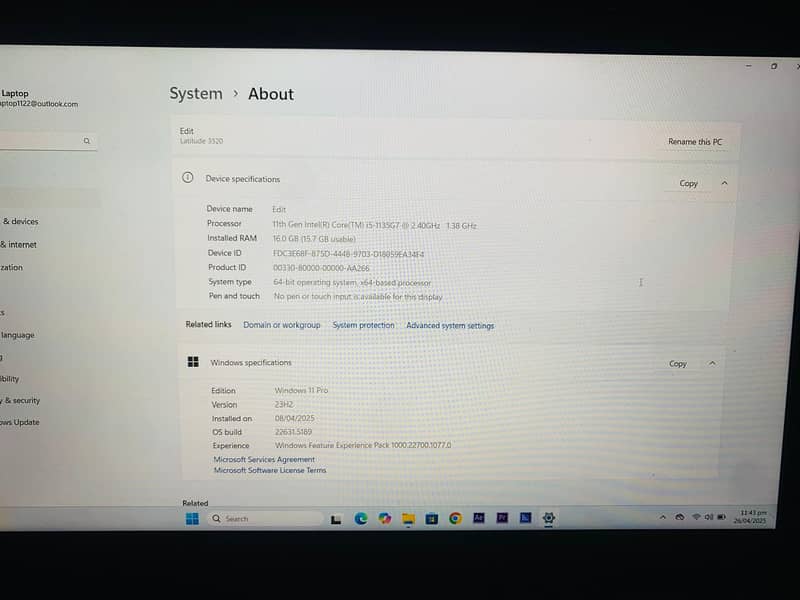 Dell Latitude 3520 i5 11th generation 2