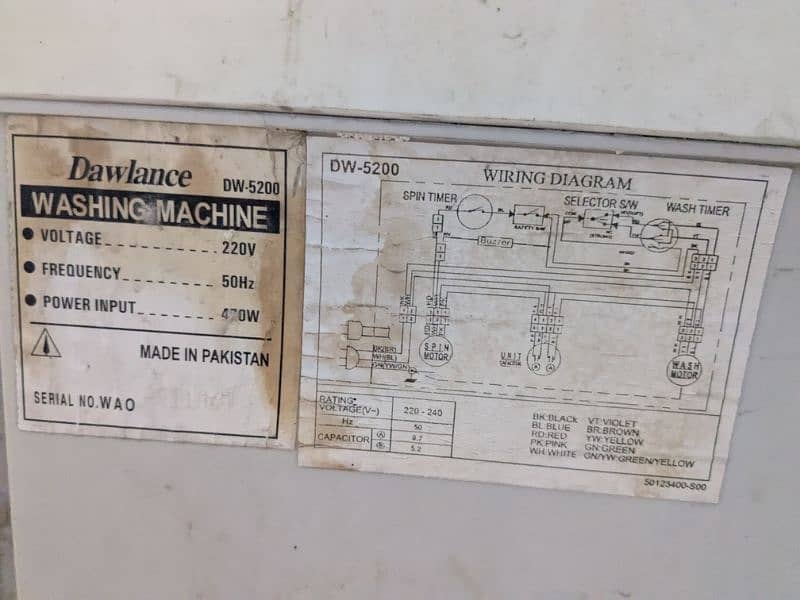 Dawalanc Washington machine used 2