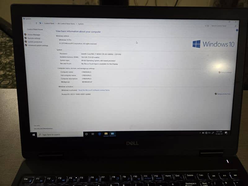 Dell precision core i7 9th gen 5