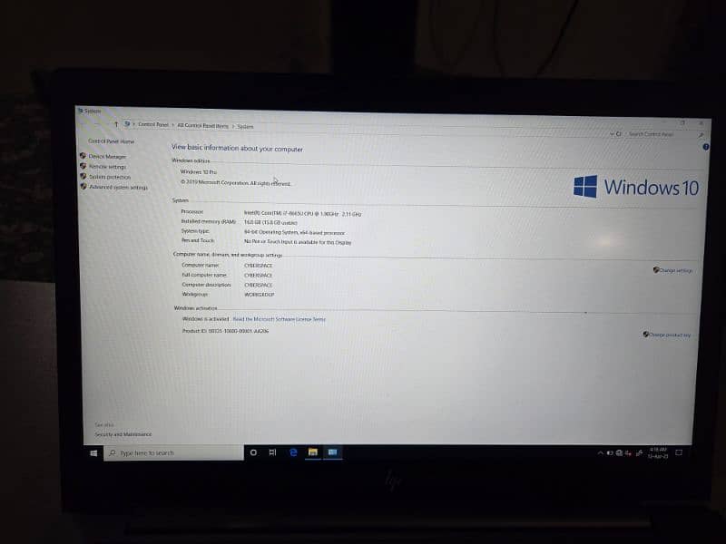 HP zBook core i7 8th gen 4