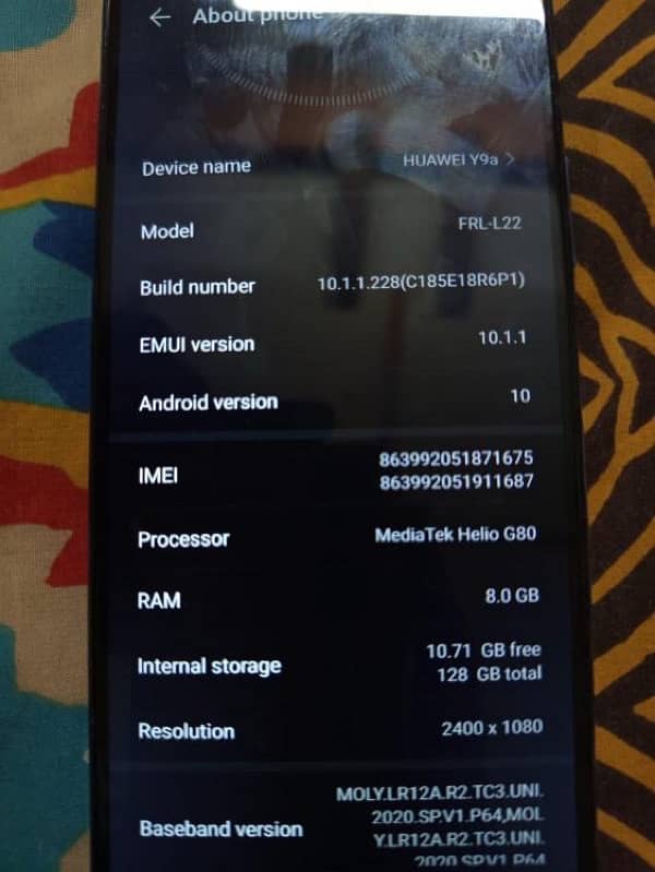 Huawaei Y9a 1