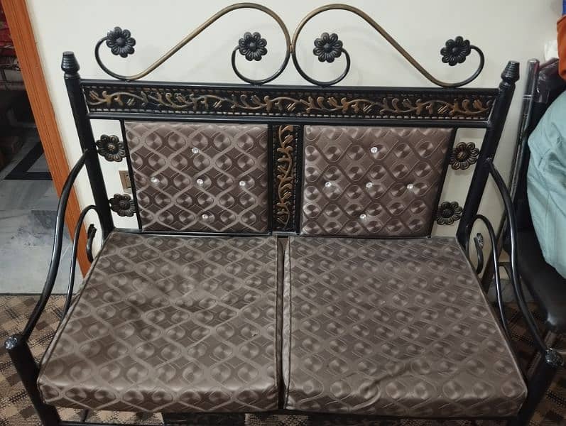 IRON SOFA CHAIRS ( WITH SIDE TABLES) FOR SALE 1