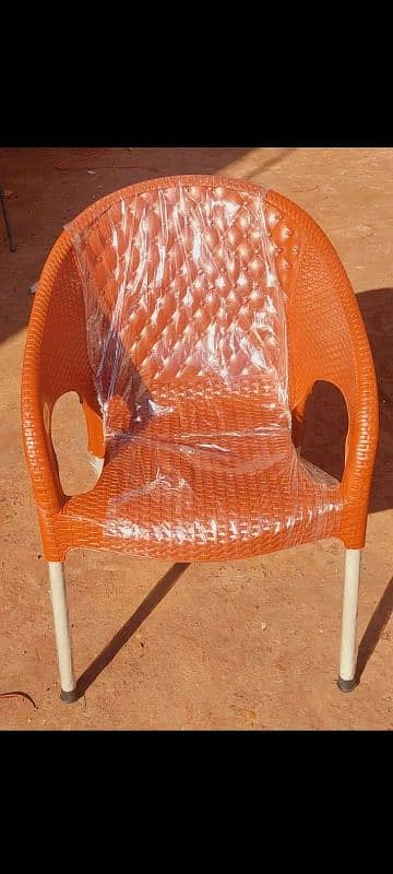 Plastic chairs with iron Legs 2