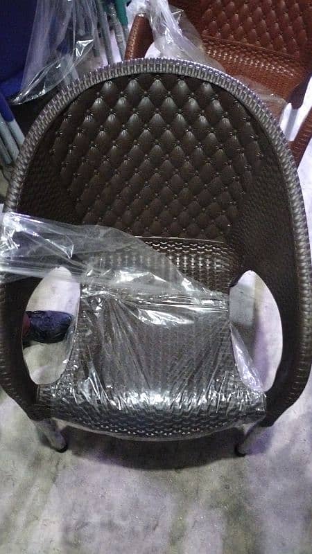 Plastic chairs with iron Legs 4