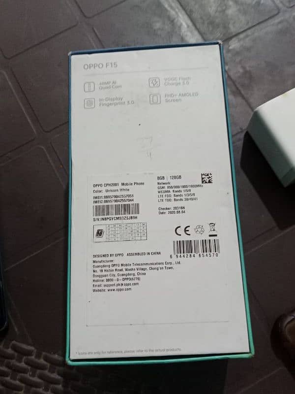 oppo f15 8/128 all okk in good condition in display fingerprint 8