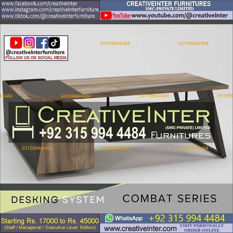 Office Table Modern Desktop Computer Desk Gaming PC Laptop Desk Work 13