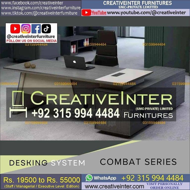 Office Table Modern Desktop Computer Desk Gaming PC Laptop Desk Work 14