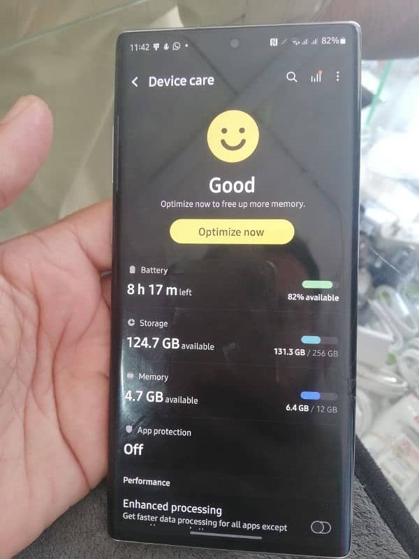 samsung not10plus 12 Gb ram 256 Rom 7