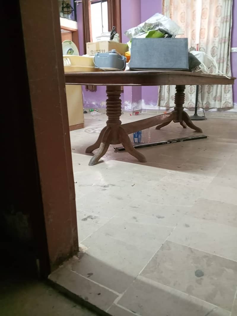 Original wood dining table 2
