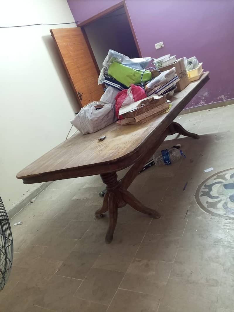 Original wood dining table 3