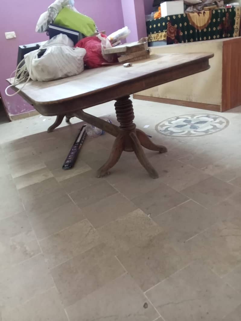 Original wood dining table 5
