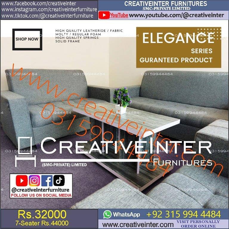 Sofa set color bed dining office table chair cupboard coffee center 3