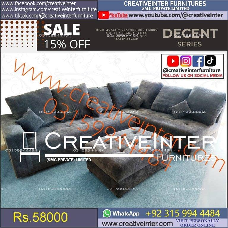 Sofa set color bed dining office table chair cupboard coffee center 5