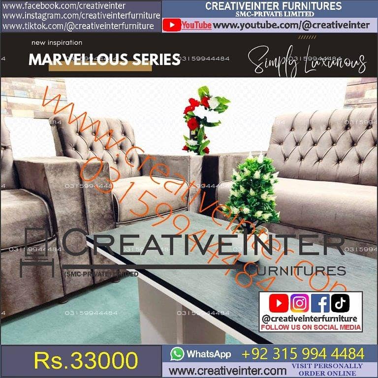 Sofa set color bed dining office table chair cupboard coffee center 9