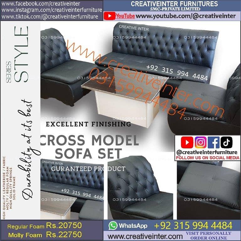 Sofa set color bed dining office table chair cupboard coffee center 14