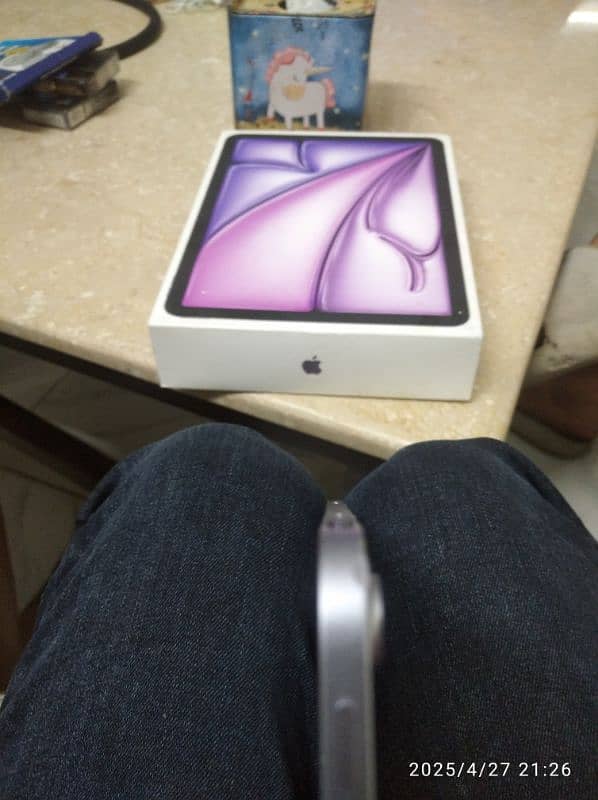 iPad Air 6 M2 | In warranty |Purple Colour , 11 Inches, 128GB with box 5