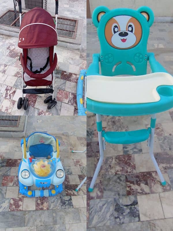 Imported baby walker, pram & high chair 0