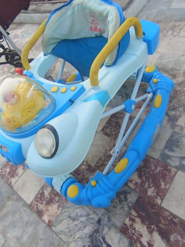 Imported baby walker, pram & high chair 7