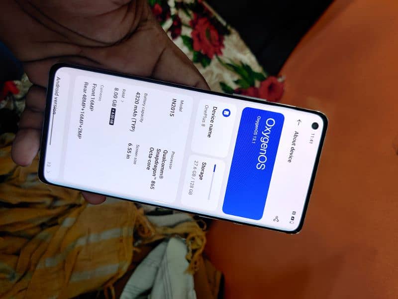oneplus 8 8/128 dual sim PTA 10by 9.8 100% ok for sale 2