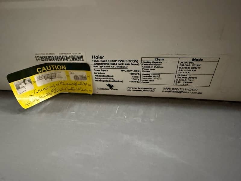Home used 2 ton Haier split AC hot and cool WiFi - excellent condition 4