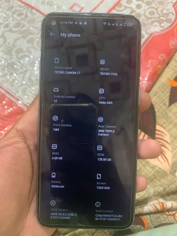 camon17  6/128 price 9000 3
