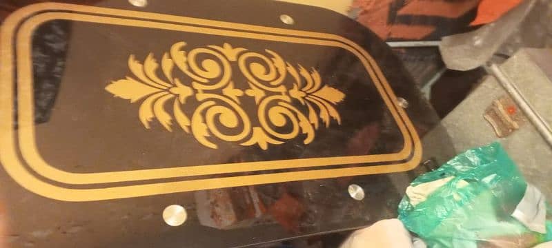 Dining table /  glass top dining / wooden dining / 6 seater dining tab 1