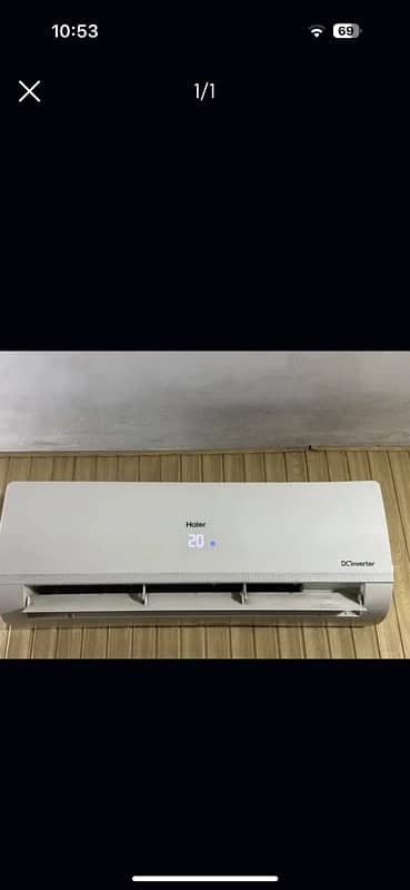 Haier 1.5 ton DC invertor 10/10 condition/cooling all new zero meter 0