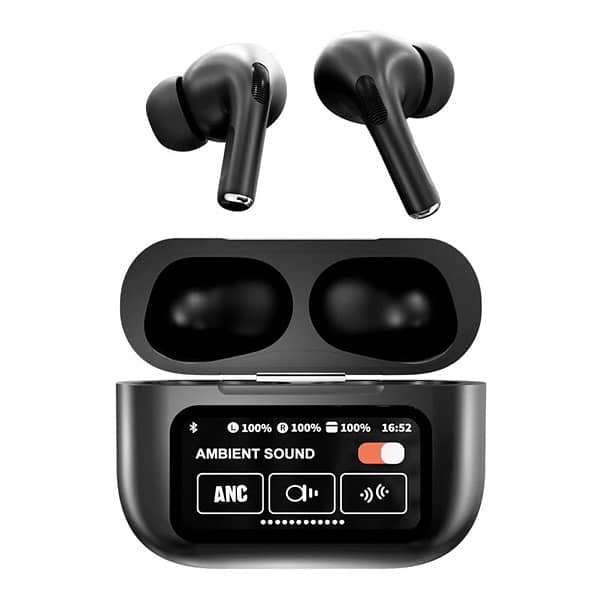 A9 pro Air pods Bluetooth Digital Touch Display with charging Cable 3